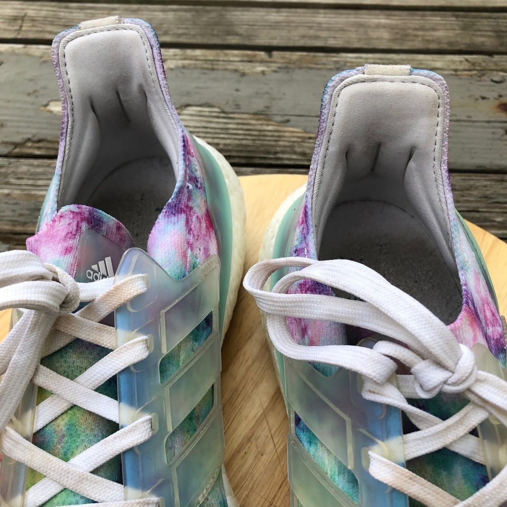 Adidas UltraBoost 21 GZ7104 Womens 9.5 US Pink Tie Dye Purple Running Shoes Gym - Picture 11 of 13